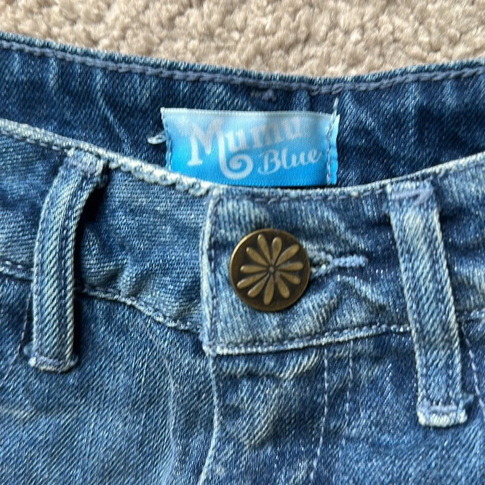 Show Me Your Mumu Skull Jean Shorts - Picture 3 of 4